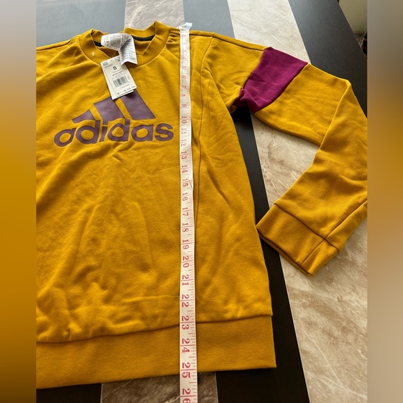 ADIDAS Sweatshirt. Size Small. NEW. Mustard Color - Picture 5 of 9